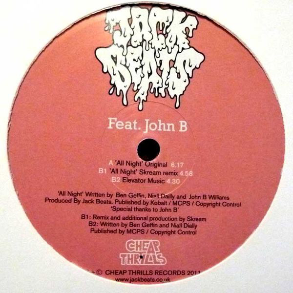 Jack Beats - All Night - Vinyl Record 12" image 1
