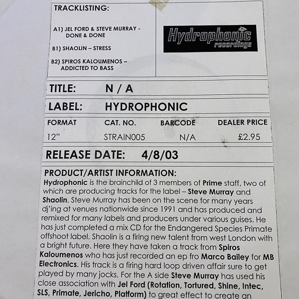 Various - New Strain (Part 2) - Used Vinyl Record 12" image 1