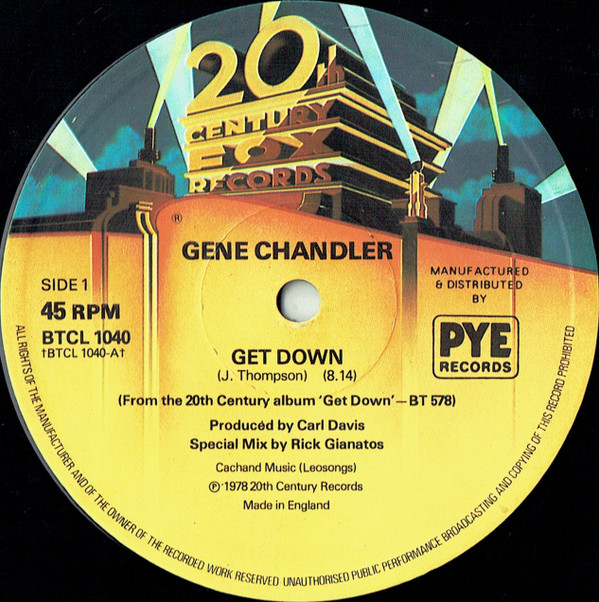 Gene Chandler - Get Down - Used Vinyl Record 12" image 1