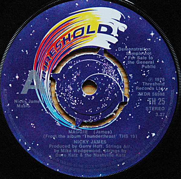 Nicky James - Maggie - Used Vinyl Record 7" image 1