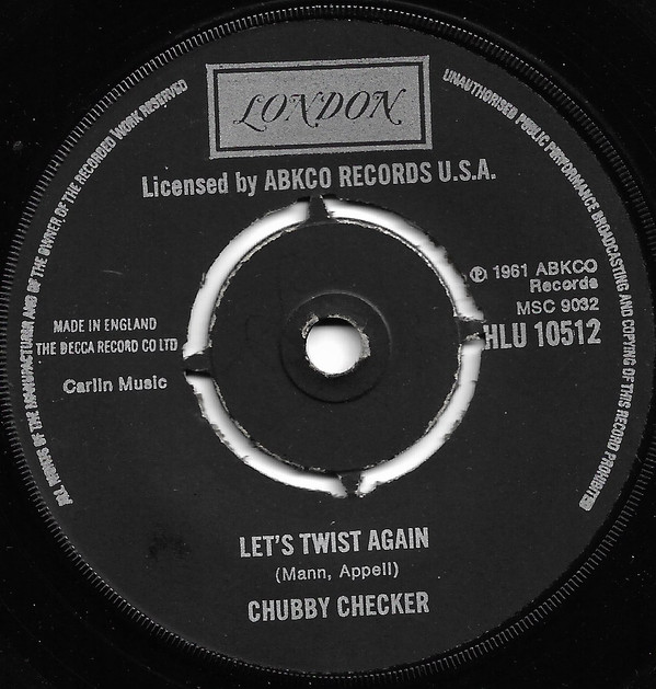 Chubby Checker - Let's Twist Again - Used Vinyl Record 7" image 1