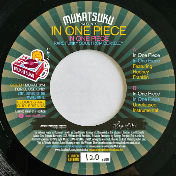 In One Peace - In One Piece - Vinyl Record 7" image 1