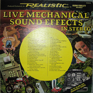 No Artist - Live Mechanical Sound Effects In Stereo - Used Vinyl Record image 1