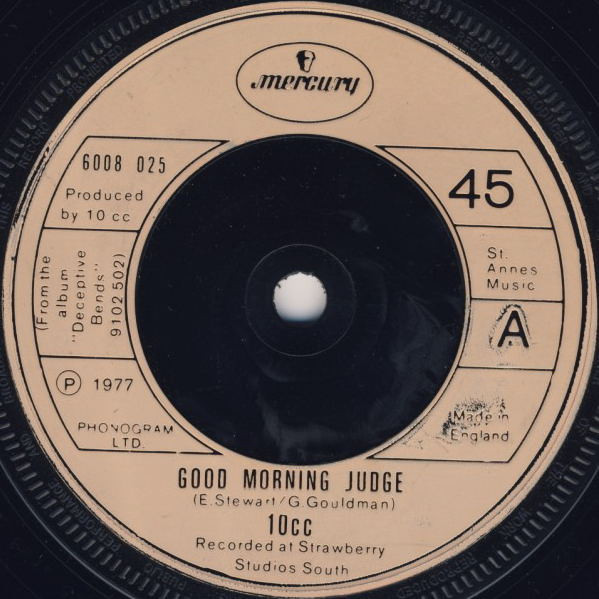 10cc - Good Morning Judge - Used Vinyl Record 7" image 1
