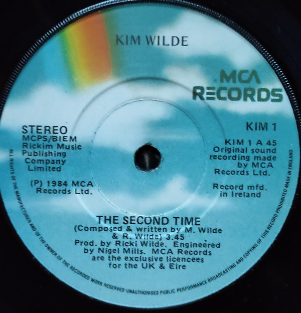 Kim Wilde - Second Time - Used Vinyl Record 7" image 1