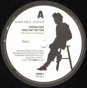 Howard Jones - Things Can Only Get Better - Used Vinyl Record 7" image 1