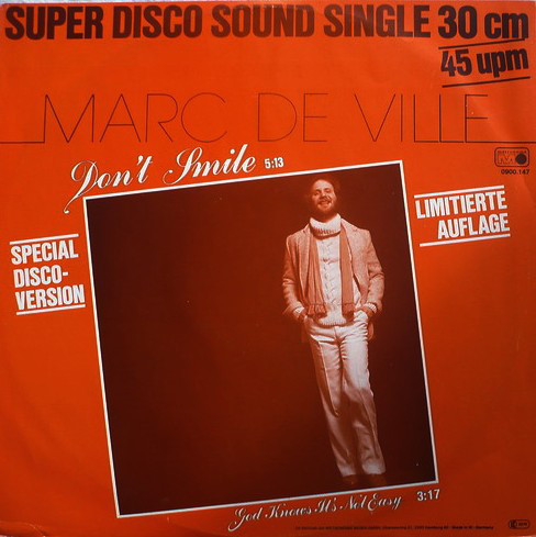 Marc De Ville - Don't Smile (Special Disco-Version) - Used Vinyl Record image 1