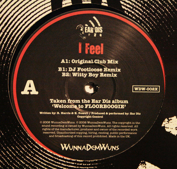 'Ear Dis - I Feel (Remixes) - Vinyl Record 12" image 1
