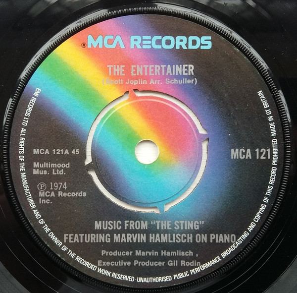 Marvin Hamlisch - Entertainer - Used Vinyl Record 7" image 1