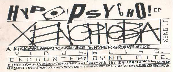 Xenophobia - Hypo! Psycho! E.P. - Used Vinyl Record 12" image 1