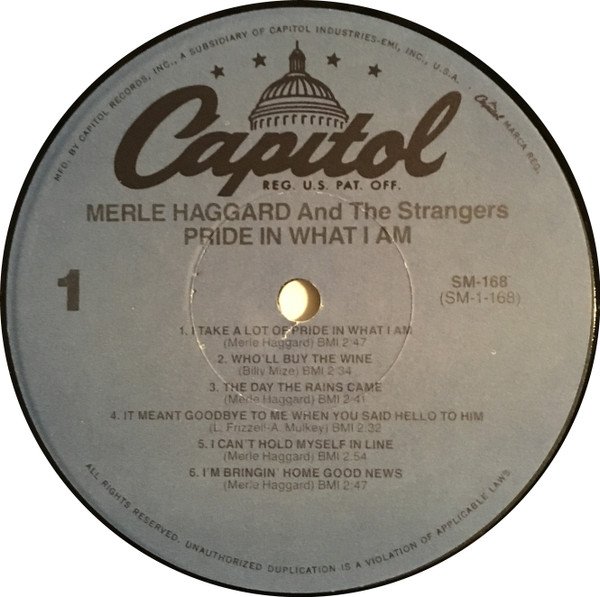 Merle Haggard - Pride In What I Am - Used Vinyl Record image 1