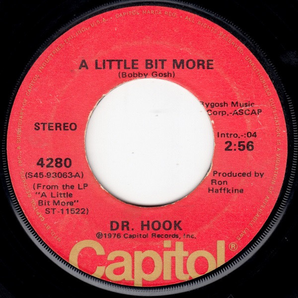 Dr. Hook - A Little Bit More / A Couple More Years - Used Vinyl Recor image 1