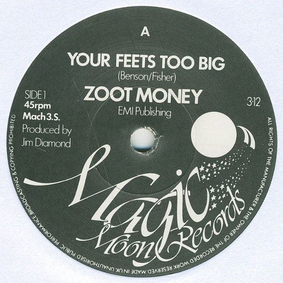 Zoot Money - Your Feets Too Big - Used Vinyl Record 7" image 1