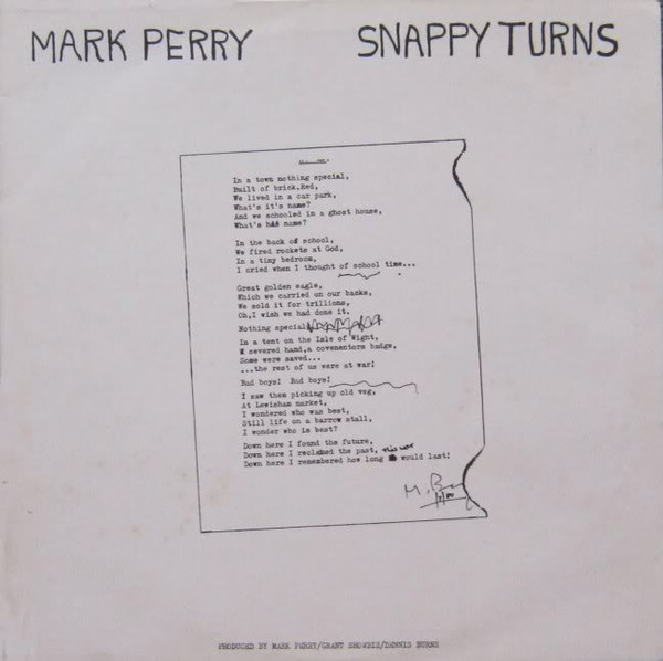 Mark Perry - Snappy Turns - Used Vinyl Record image 1