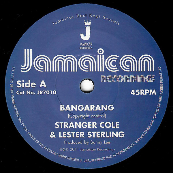 Stranger Cole - Bangarang - Vinyl Record 7" image 1