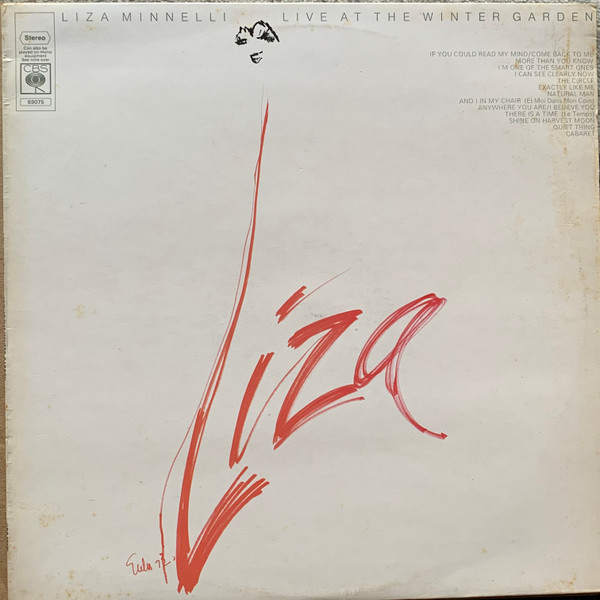 Liza Minnelli - Live At The Winter Garden - Used Vinyl Record image 1