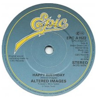 Altered Images - Happy Birthday - Used Vinyl Record 7" image 1