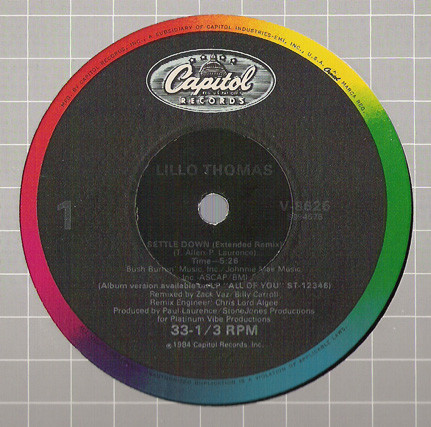 Lillo Thomas - Settle Down - Used Vinyl Record 12" image 1