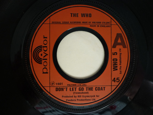 Who - Don't Let Go The Coat - Used Vinyl Record 7" image 1