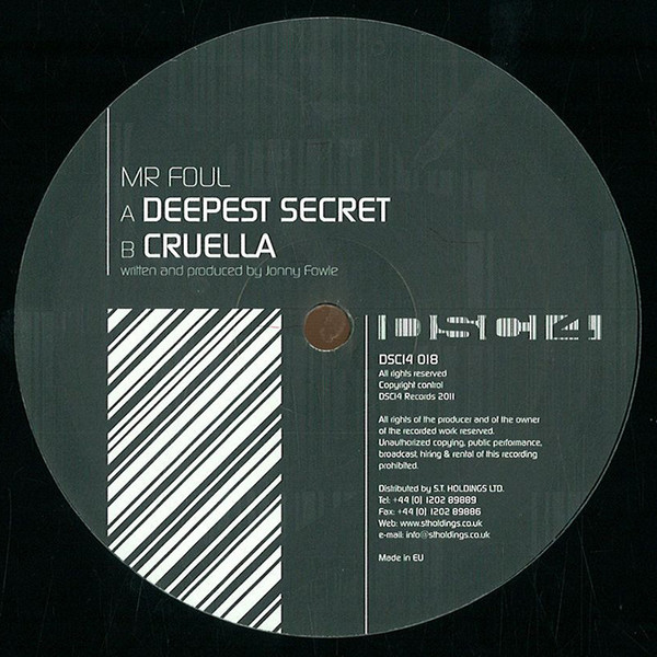 Mr Foul - Deepest Secret / Cruella - Vinyl Record 12" image 1