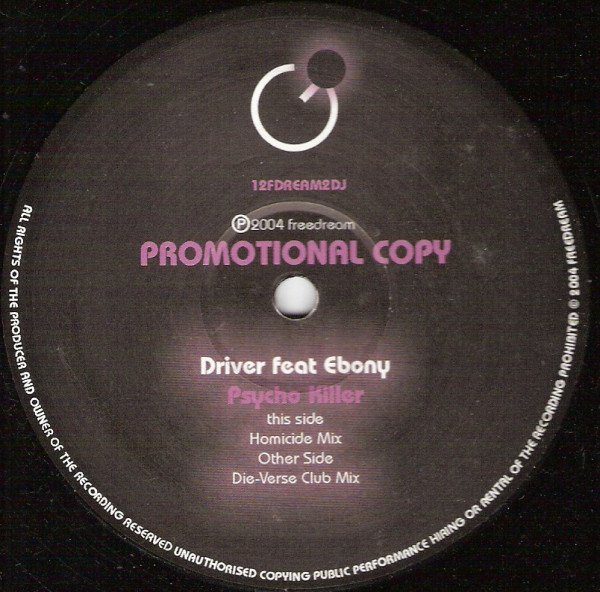 Driver - Psycho Killer - Used Vinyl Record 12" image 1