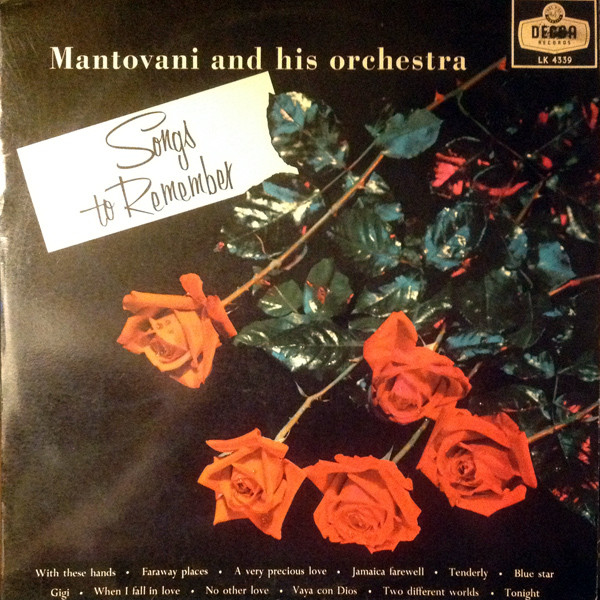 Mantovani And His Or - Songs To Remember - Used Vinyl Record image 1