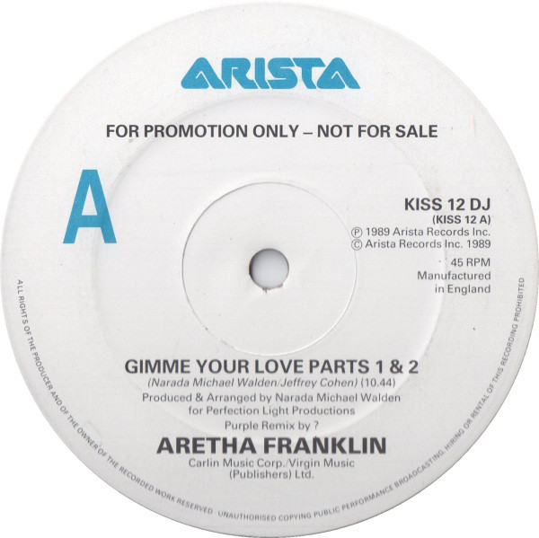 Aretha Franklin - Gimme Your Love - Used Vinyl Record 12" image 1