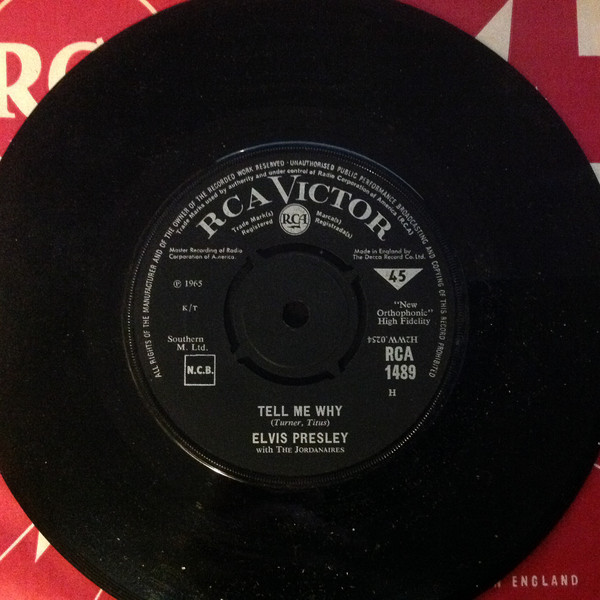 Elvis Presley - Tell Me Why - Used Vinyl Record 7" image 1