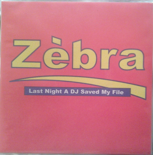 Zebra - Last Night A DJ Saved My File / Leif Is Leif - Used Vinyl Record image 1