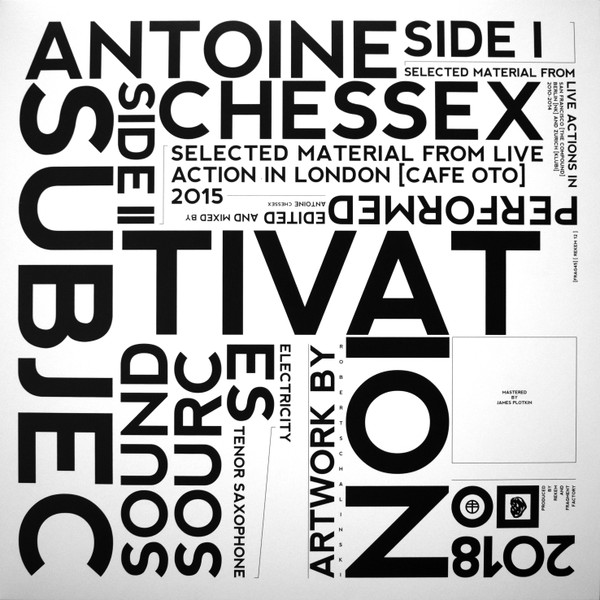 Antoine Chessex - Subjectivation - Vinyl Record image 1