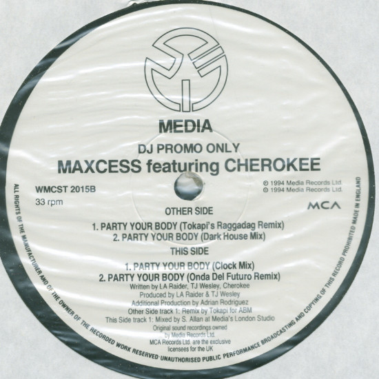 Maxcess - Party Your Body (Part 1) - Used Vinyl Record 12" image 1