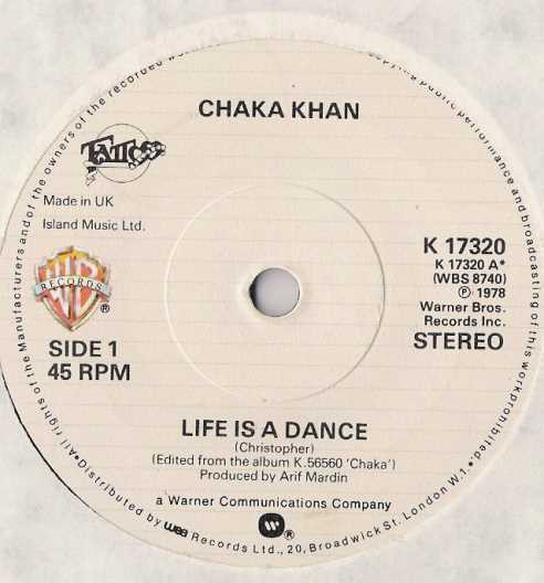 Chaka Khan - Life Is A Dance - Used Vinyl Record 7" image 1