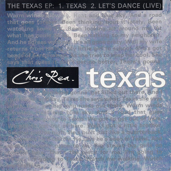 Chris Rea - Texas - Used Vinyl Record 7" image 1