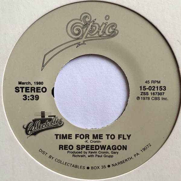 REO Speedwagon - Time For Me To Fly / Keep On Loving You - Used Vinyl image 1