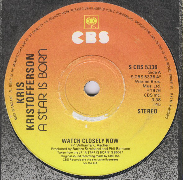Kris Kristofferson - Watch Closely Now - Used Vinyl Record 7" image 1