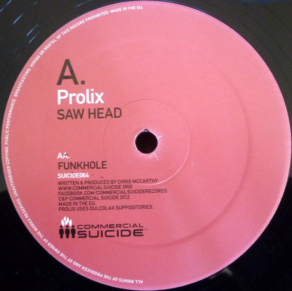 Prolix - Saw Head / Funkhole - Vinyl Record 12" image 1