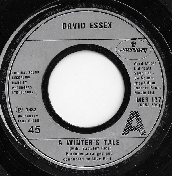 David Essex - A Winter's Tale - Used Vinyl Record 7" image 1