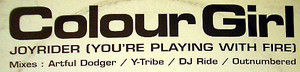 Colour Girl - Joyrider (You're Playing With Fire) - Used Vinyl Record image 1