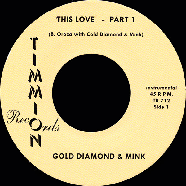Cold Diamond & Mink - This Love - Vinyl Record 7" image 1