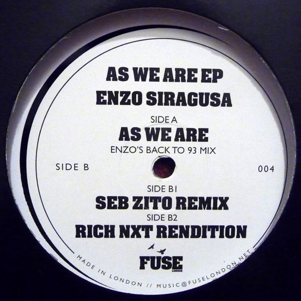 Enzo Siragusa - As We Are EP - Vinyl Record 12" image 1