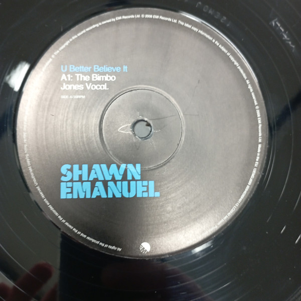 Shawn Emanuel - U Better Believe It - Vinyl Record 12" image 1