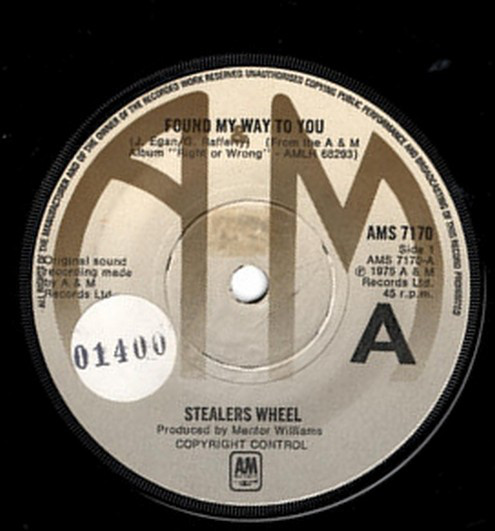 Stealers Wheel - Found My Way To You - Used Vinyl Record 7" image 1