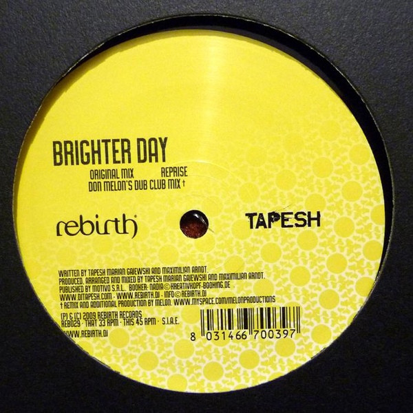 Tapesh - Brighter Day - Vinyl Record 12" image 1