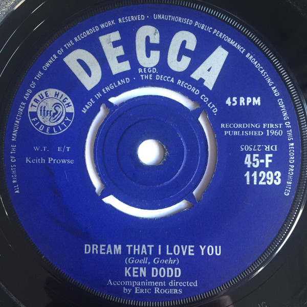 Ken Dodd - Dream That I Love You - Used Vinyl Record 7" image 1