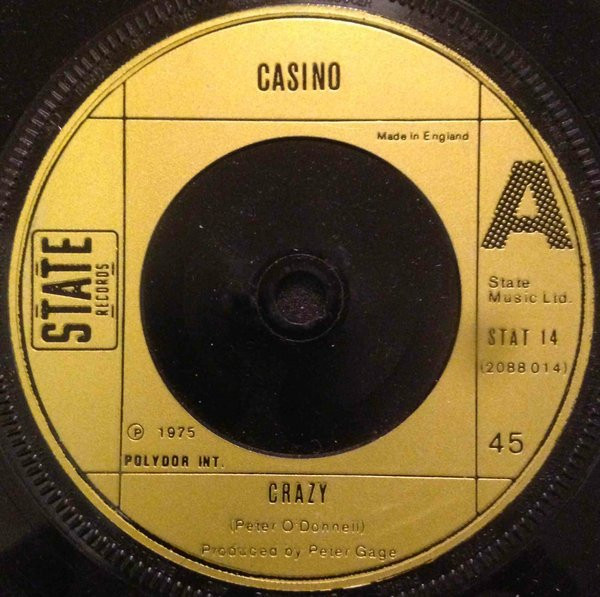 Casino - Crazy - Used Vinyl Record 7" image 1