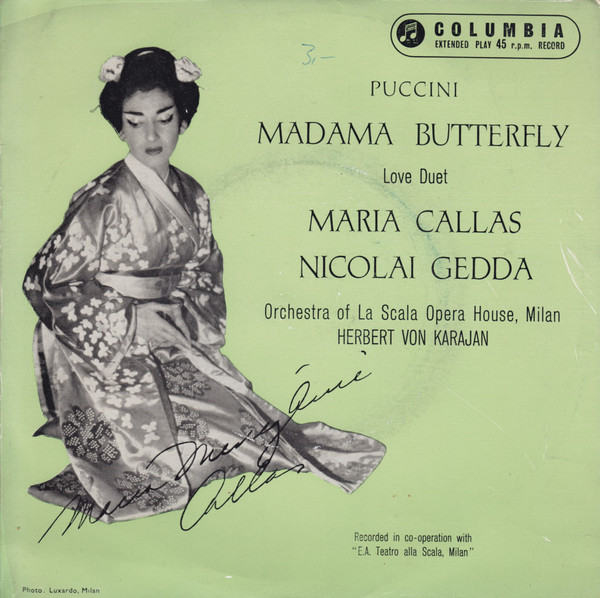 Maria Callas - Madama Butterfly - Used Vinyl Record 7" image 1