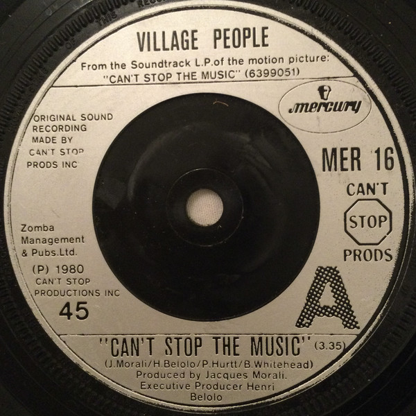 Village People - Can't Stop The Music - Used Vinyl Record 7" image 1