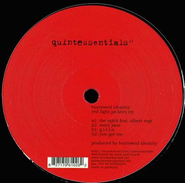 Borrowed Identity - Red Light Jackers EP - Vinyl Record 12" image 1