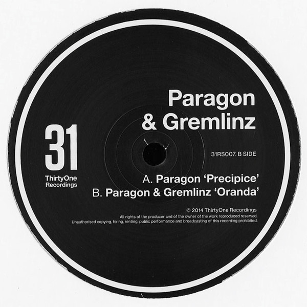Paragon - Precipice / Oranda - Vinyl Record 12" image 1