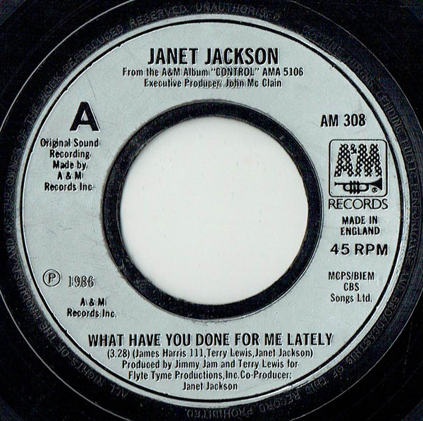 Janet Jackson - What Have You Done For Me Lately - Used Vinyl Record image 1